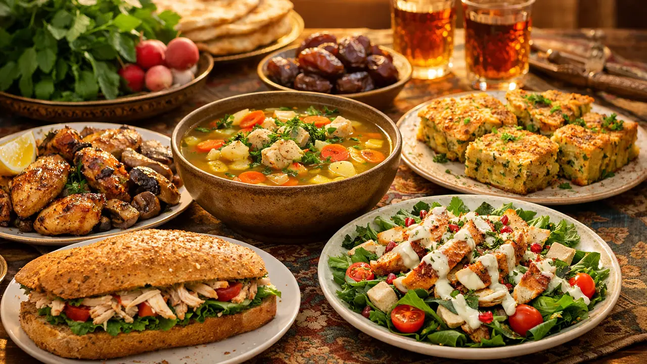 غذای افطاری با مرغ